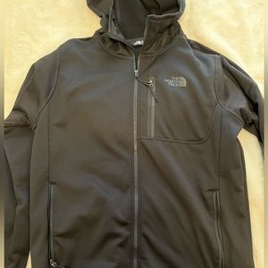NORTH FACE MENS FLEECE JACKET BLACK LARGE
